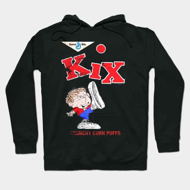 Distressed Vintage Style KiX - Kids love Kix for what Kix has got. Moms love Kix for what Kix has not Hoodie by offsetvinylfilm